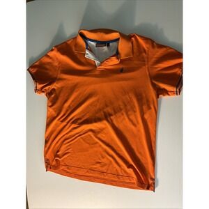 Pink Classic Fit Men's XL Polo Short Sleeve Shirt Cotton Orange